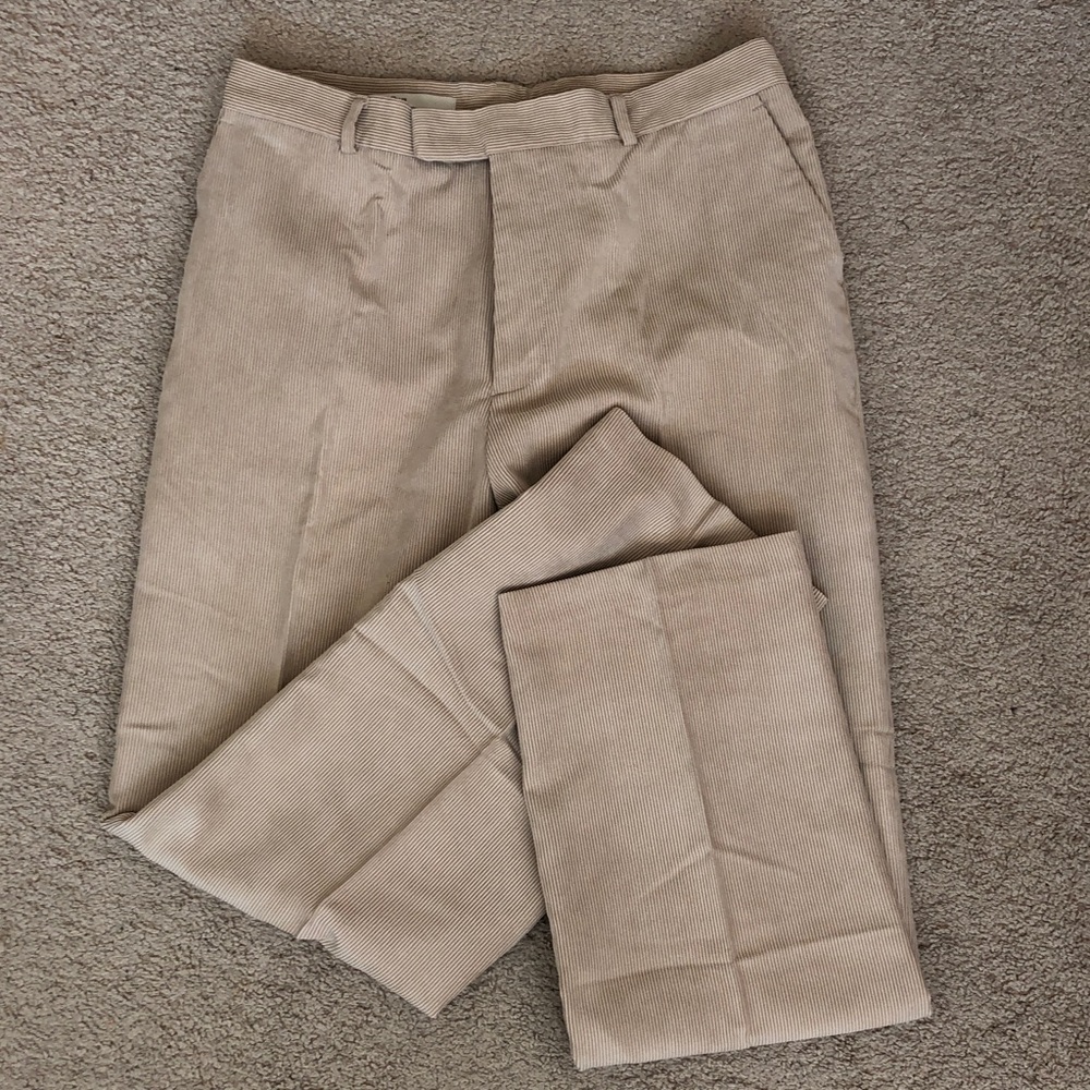 Perry Ellis Men’s Corduroy Pants in Light Tan